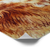 Poster Chat au gingembre, Louis Wain (Coin)