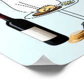 Poster Chat au vin et au fromage, Vino & Fromage (Coin)