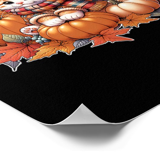 Poster Chat-automne-feuille-bonjour-automne-chat-chaton-a (Coin)