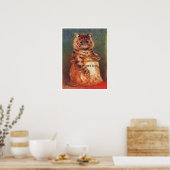 Poster Chat aux douceurs mélangées par Louis Wain (Cuisine)