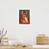 Poster Chat aux douceurs mélangées par Louis Wain (Cuisine)