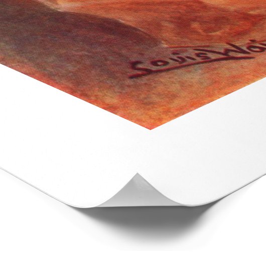 Poster Chat aux douceurs mélangées par Louis Wain (Coin)