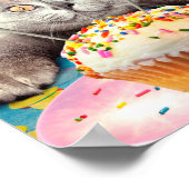 Poster Chat Avec Cupcake Sparkler (Coin)