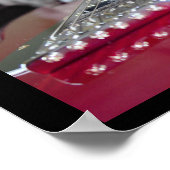 Poster Chat avec guitare électrique rouge (Coin)