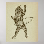 Poster Chat avec Hula Hoop (Devant)