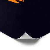 Poster Chat avec pleine lune Halloween (Coin)