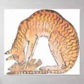 Poster chat avec poisson (Devant)