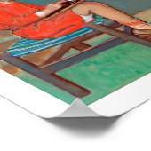 Poster Chat avec une fille, Jessie Willcox Smith (Coin)