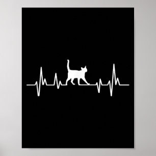 Poster Chat battement de cœur
