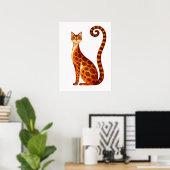Poster Chat Bengal fantaisiste (Bureau à domicile)