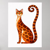 Poster Chat Bengal fantaisiste (Devant)