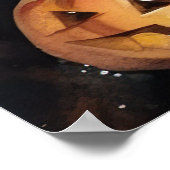 Poster Chat Bengale D'Halloween Avec Peur Citrouille (Coin)