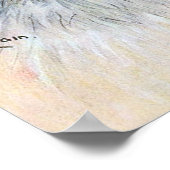 Poster Chat blanc aux cheveux longs, Louis Wain (Coin)