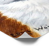 Poster Chat blanc avec ventilateur (Coin)