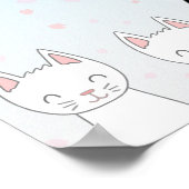 Poster Chat blanc et chat noir (Coin)