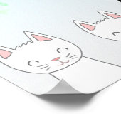 Poster Chat blanc et chat noir (Coin)