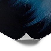 Poster Chat Blanc Fluffy Avec Des Yeux Bleus (Coin)