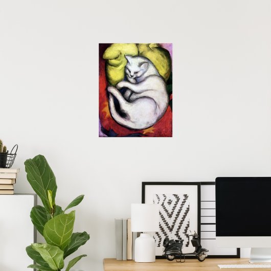 Poster Chat blanc, Franz Marc (Bureau à domicile)