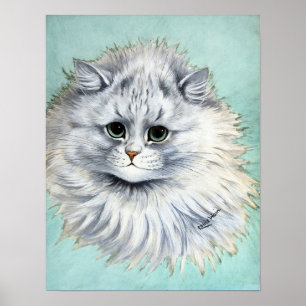 Poster Chat blanc, Louis Wain