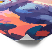 Poster Chat blanc mignon (Coin)