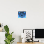 Poster Chat bleu (Bureau à domicile)
