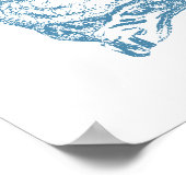 Poster Chat bleu (Coin)