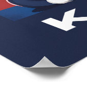 Poster Chat bleu pour Kamala 2024 Démocrate aux élections (Coin)