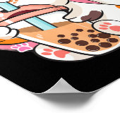 Poster Chat Boba Tea Bubble Tea Anime Kawaii Neko Kids Te (Coin)