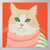 Poster Chat Boho mignon (Devant)