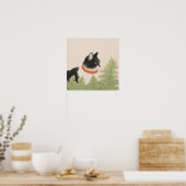 Poster Chat Boho mignon (Cuisine)