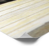 Poster Chat "Bram" sur la table avec un verre de vin (Coin)