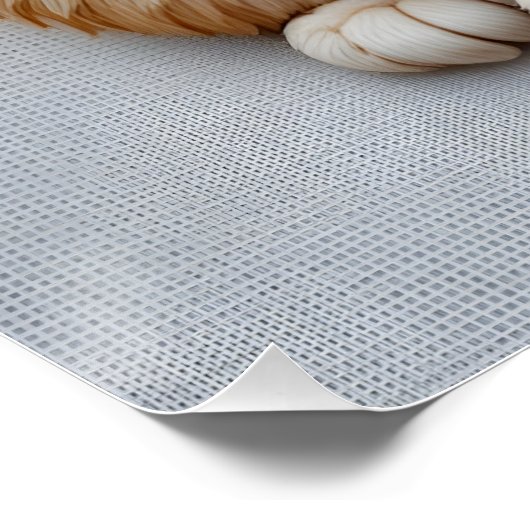 Poster Chat brodé (Coin)