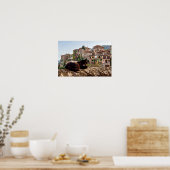 Poster Chat bronzage sur un mur - Valldemossa, Majorque (Cuisine)