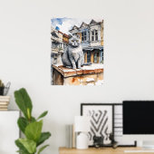 Poster Chat brun britannique - Imprimé Cat Art (Bureau à domicile)