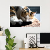 Poster Chat Calico (Bureau à domicile)