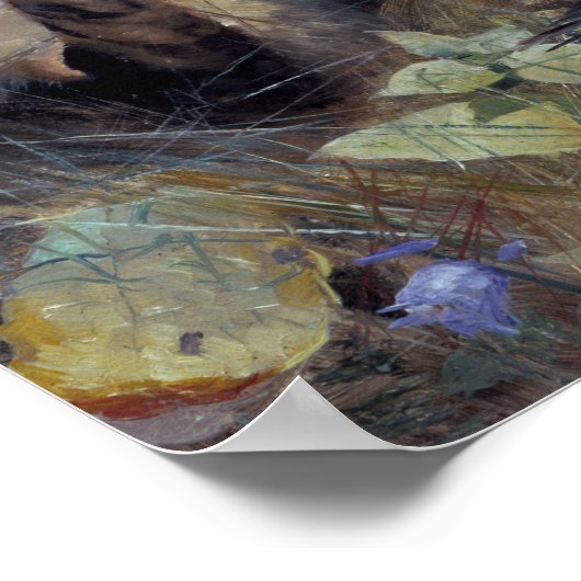 Poster Chat Catching a Bird, Bruno Liljefors (Coin)