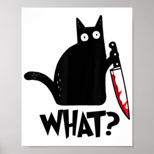 Poster Chat Ce Chat Noir Drôle Chemise Meurtre Chat Avec