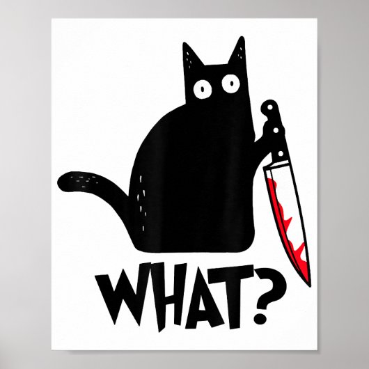 Poster Chat Ce Chat Noir Drôle Chemise Meurtre Chat Avec (Devant)