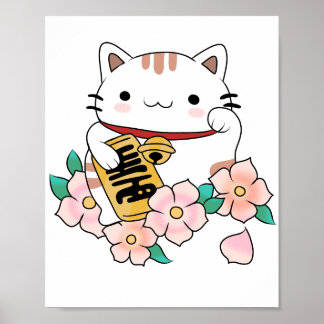 Poster Chat chanceux