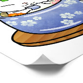 Poster Chat Chawanmushi japonais (Coin)