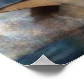 Poster Chat chevauchant un requin (Coin)