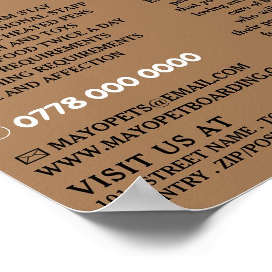 Poster Chat & Chien, Animaux de compagnie Publicité (Coin)