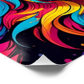 Poster Chat coloré (Coin)