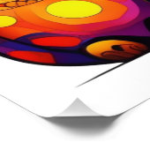 Poster Chat coloré (Coin)