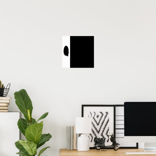 Poster Chat confortable (Bureau à domicile)