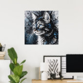 Poster Chat Contemporain (Bureau à domicile)
