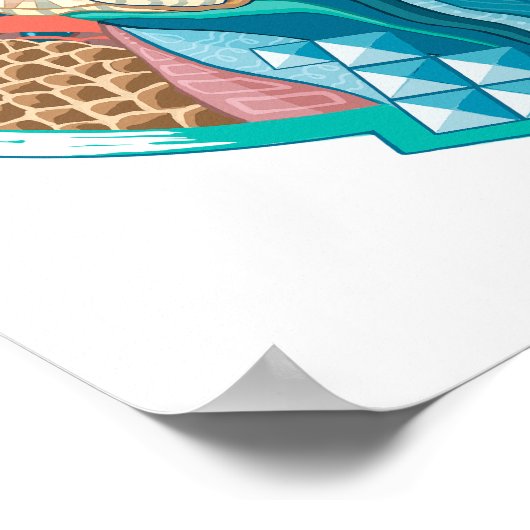 Poster Chat cosmique Sphynx (Coin)