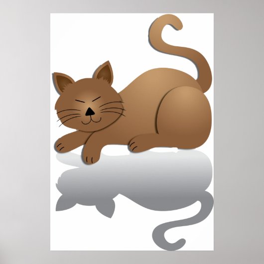 Poster Chat couché (Devant)
