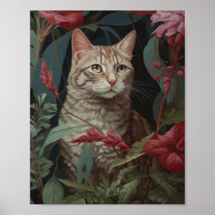 Poster Chat dans la jungle