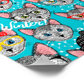 Poster Chat dans le casquette (Coin)